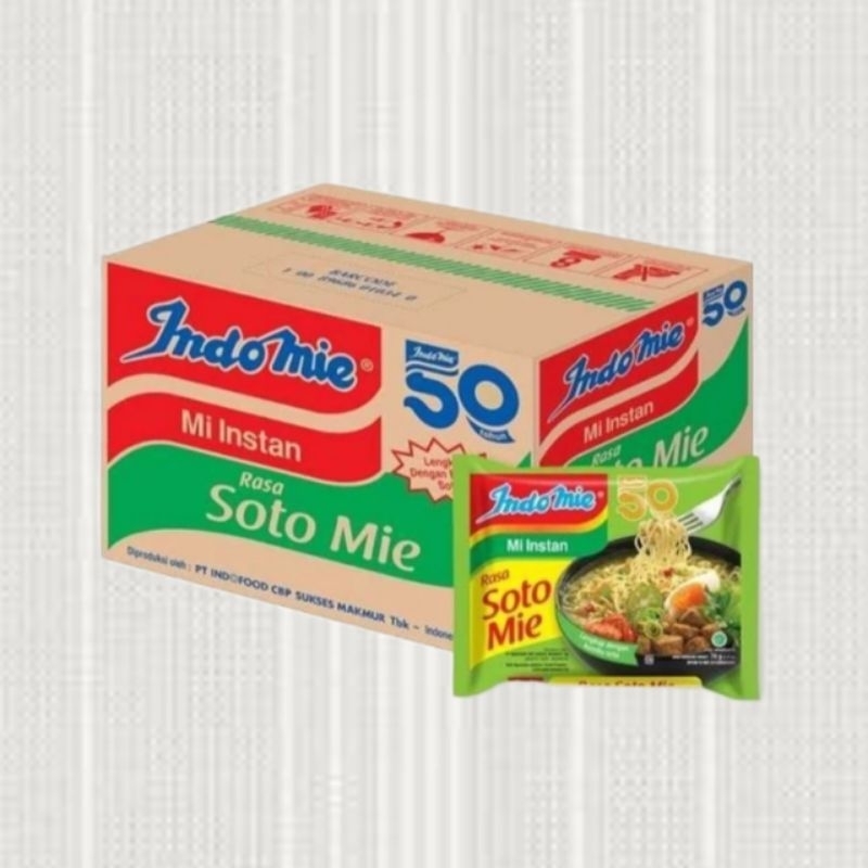 

Indomie Rasa Soto Mie 70 g Isi @40 Pcs