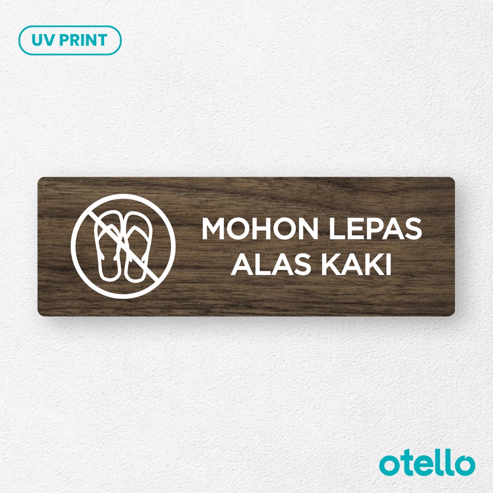

Otello Papan Tulisan Mohon Lepas Alas Kaki Sign Board Kayu Print UV Papan Peraturan Ruangan Label Dinding Timbul Sticker ART W9Z5