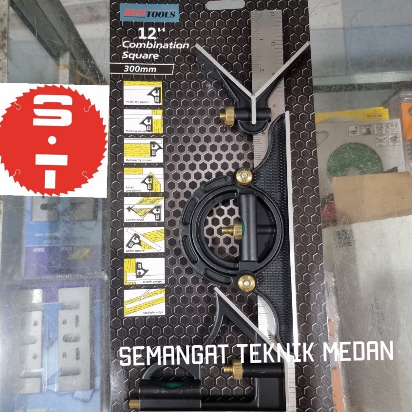 

PENGGARIS SIKU L TUKANG SUDUT MULTIFUNGSI WATERPASS 3cm BESTTOOLS ART D9O2