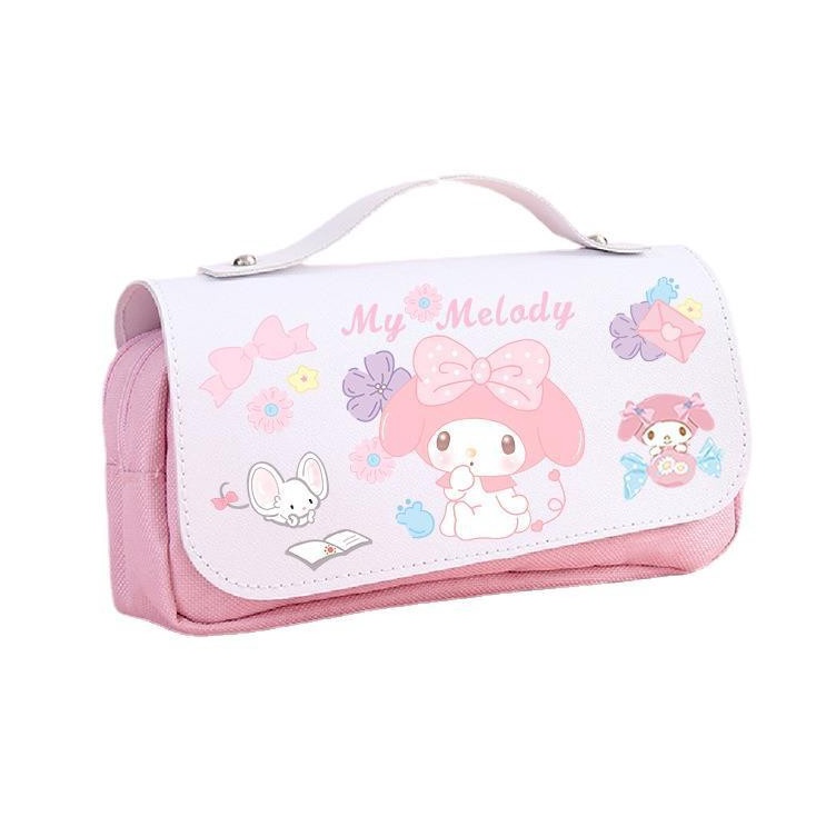 

TEMPAT PENSIL SANRIO PU LEATHER KOTAK PENSIL PREMIUM CINNAMOROL MELODY KUROMI ART W5S5