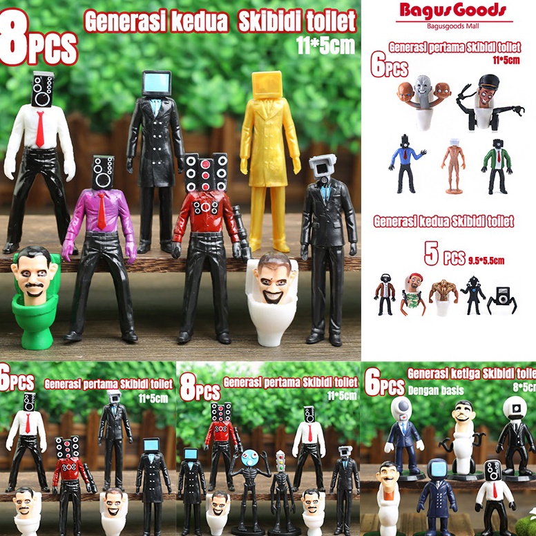 13PCS Mainan Skibidi Toilet Figure Set Mainan anak Skibidi Toilet Skibidi Toilet Figure Set Siren He