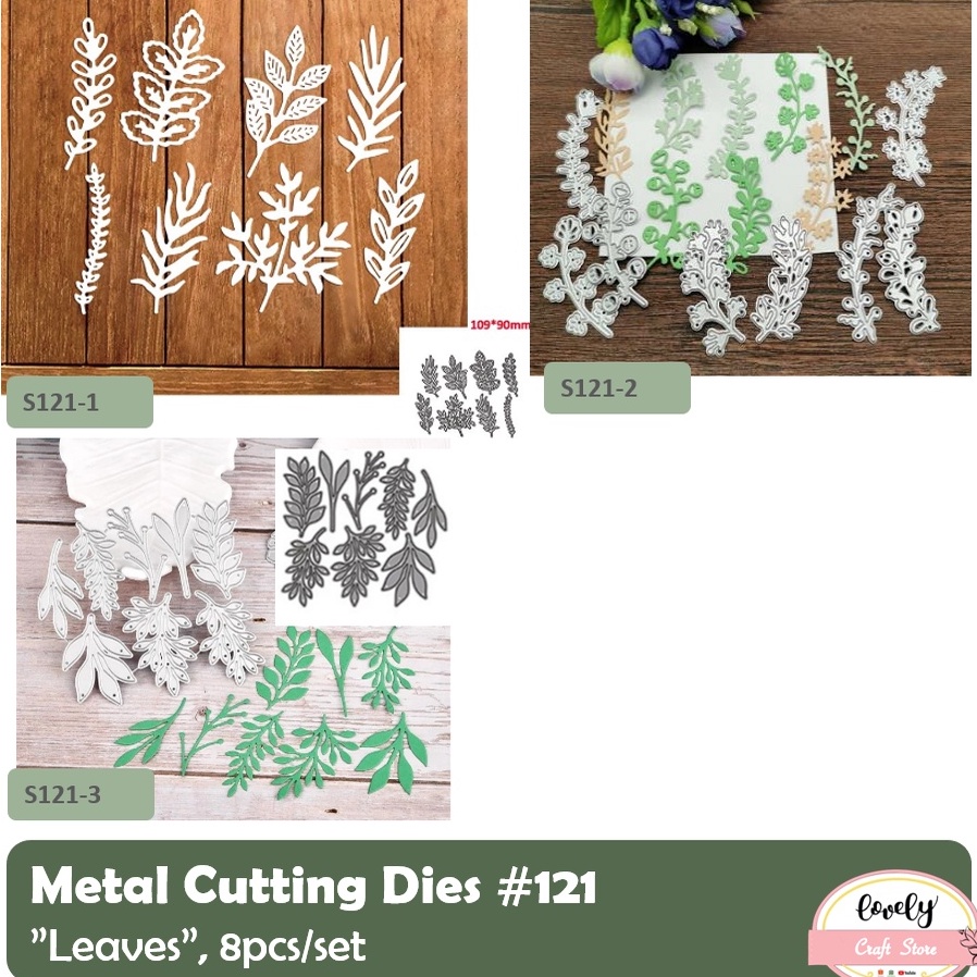 

LovelyCraftStore Metal Cutting Dies 121 Mold Stencil Metal Cetakan Stensil bentuk daun leaf leavesuntuk bahan mahar dekorasi journal scrapbooking cards art deco etc ART N7B6