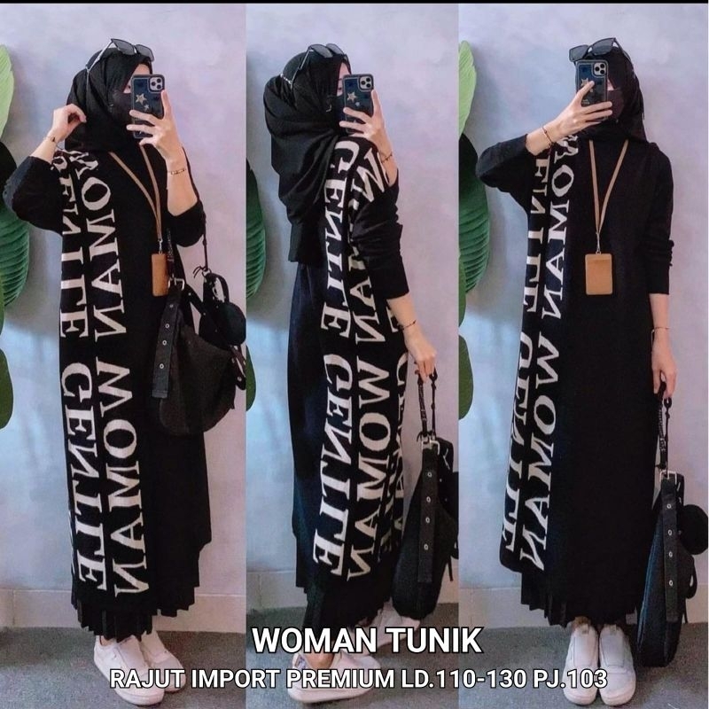 DRESS TUNIK IMPORT RAJUT IMPORT CANTIK