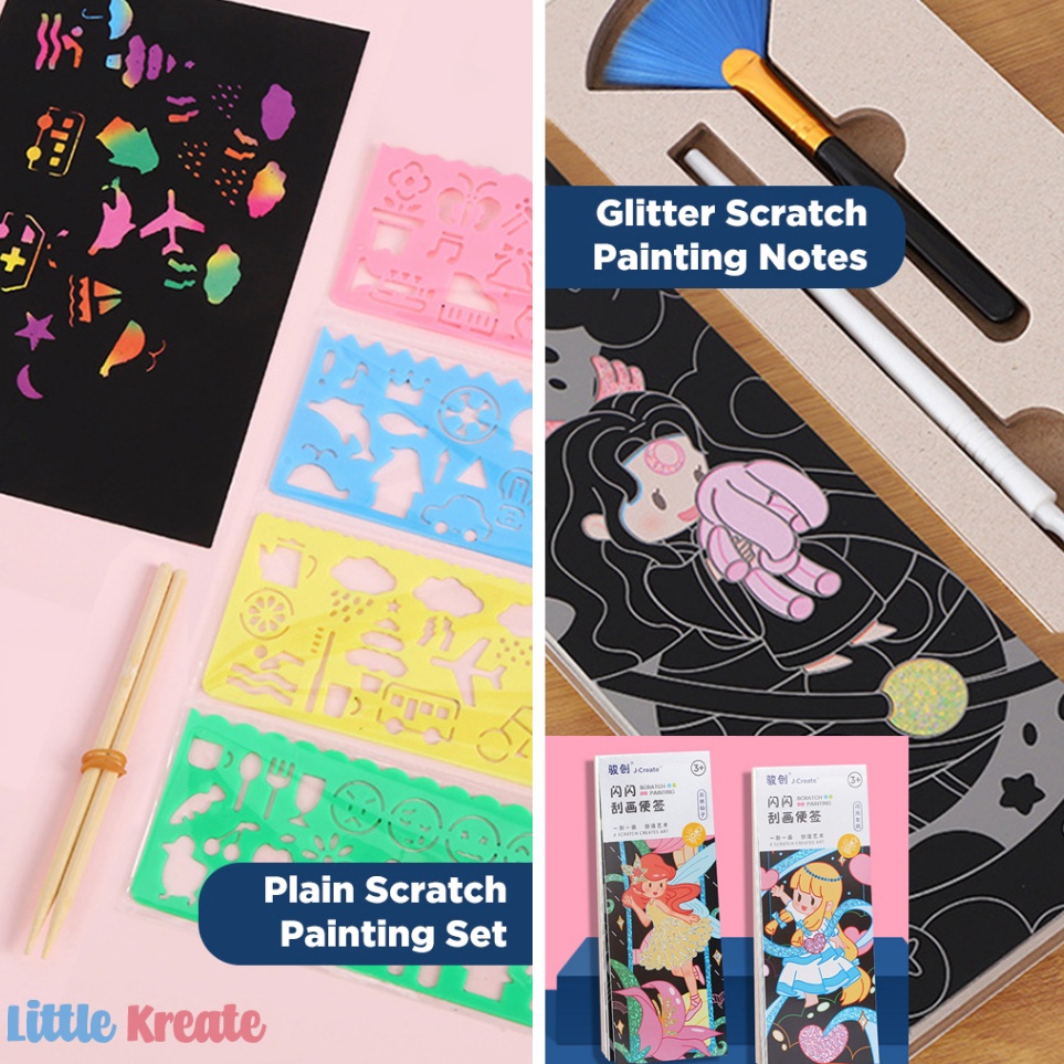 

Rainbow Scratch Art Card Buku Gambar Sketch Scratch Note Book Magic Book Mainan Edukasi ART E5G4