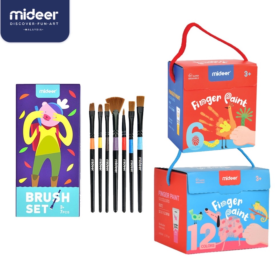 

Mideer Washable Finger Paint Non Toxic Hand Painting Cat Tangan Anak Mideer ART K6O4