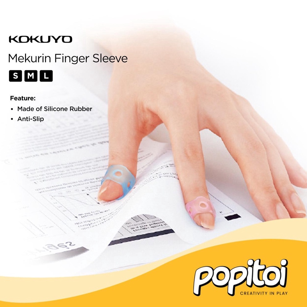 

Kokuyo Mekurin Finger Sleeve Pembalik Kertas Silicone Silikon ART W9W5