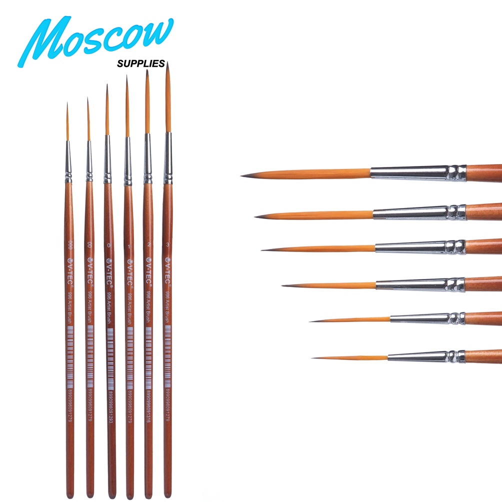 

Kuas Liner Set isi 6 Vtec kuas garis panjang ART Q9O2