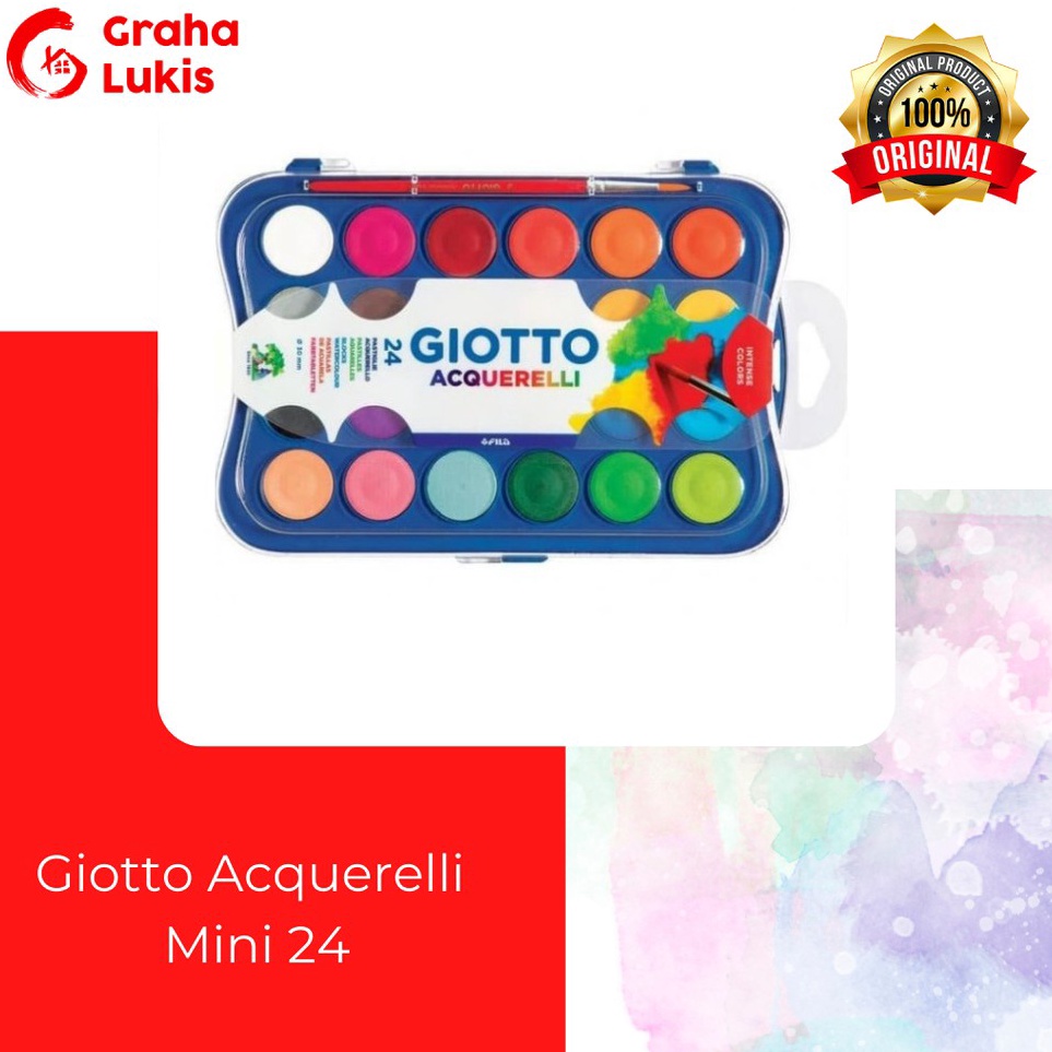 

Giotto Acquerelli Mini Watercolor Set 24 Cat Air Giotto Mini ART U2C7