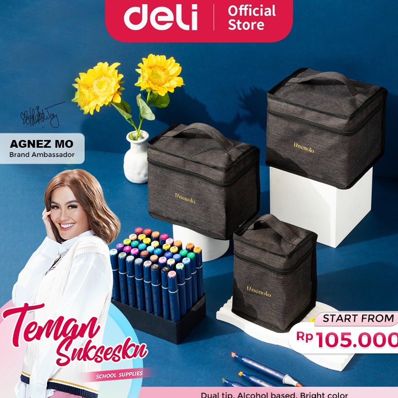 

Deli Finenolo Spidol Sketsa Sketch Marker Dual tip 3 8 Warna EC184 ART E3R3