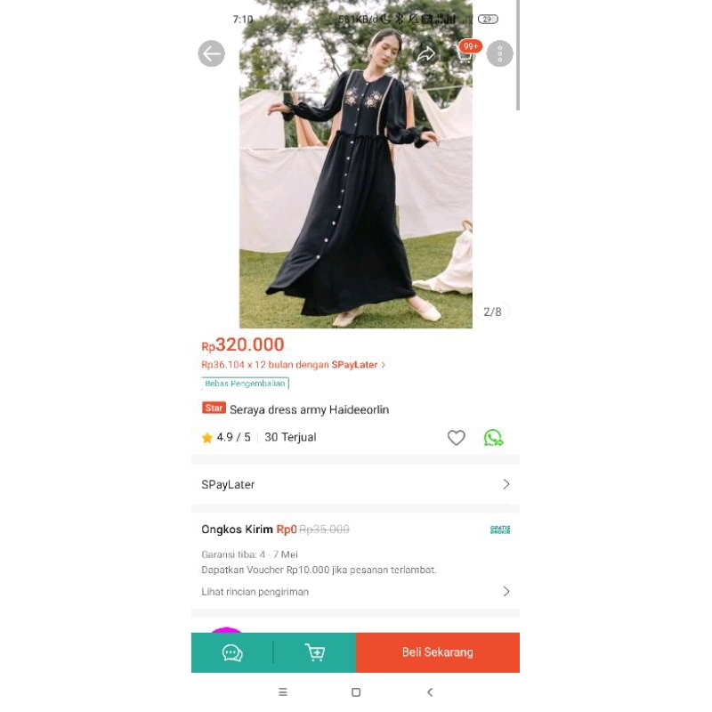 preloved seraya dress haidee orlin