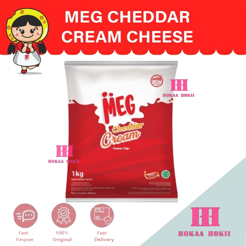 

Meg Cheddar Cream Keju 1kg - Keju Cheddar