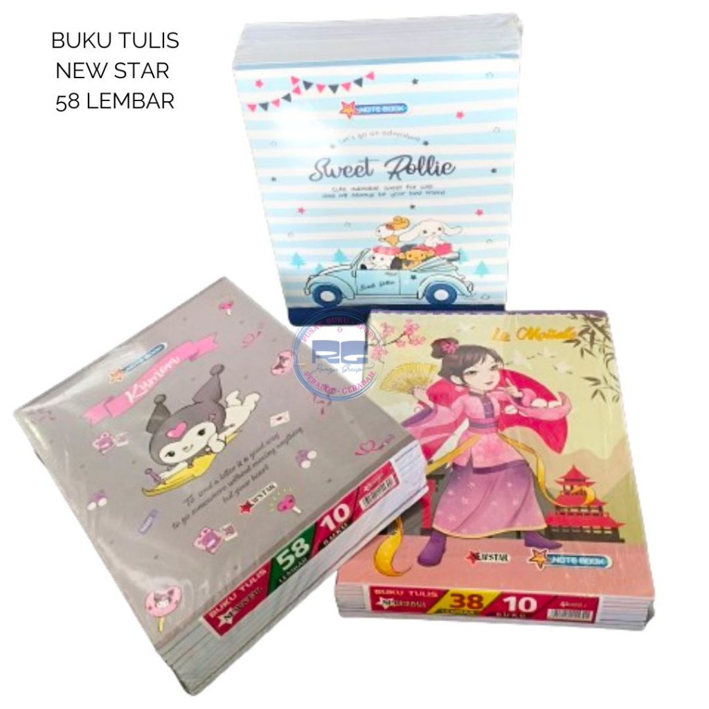 

( PACK ) BUKU TULIS NEWSTAR 58 HALAMAN / BUKU TULIS NEWSTAR 58 HAL 1 PAK (ISI 10 BUKU) / BUKU TULIS 1 PAK 38 HALAMAN