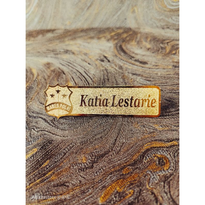 

nama dada name tag plat custom logo mabes polri