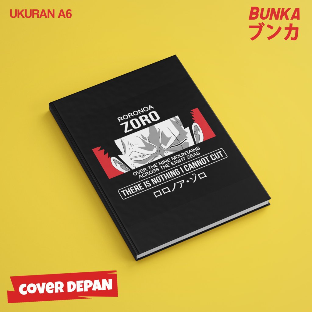 

Pocketnote Anime One Piece Roronoa Zoro Quote Hardcover A6 Buku Tulis Catatan Murah