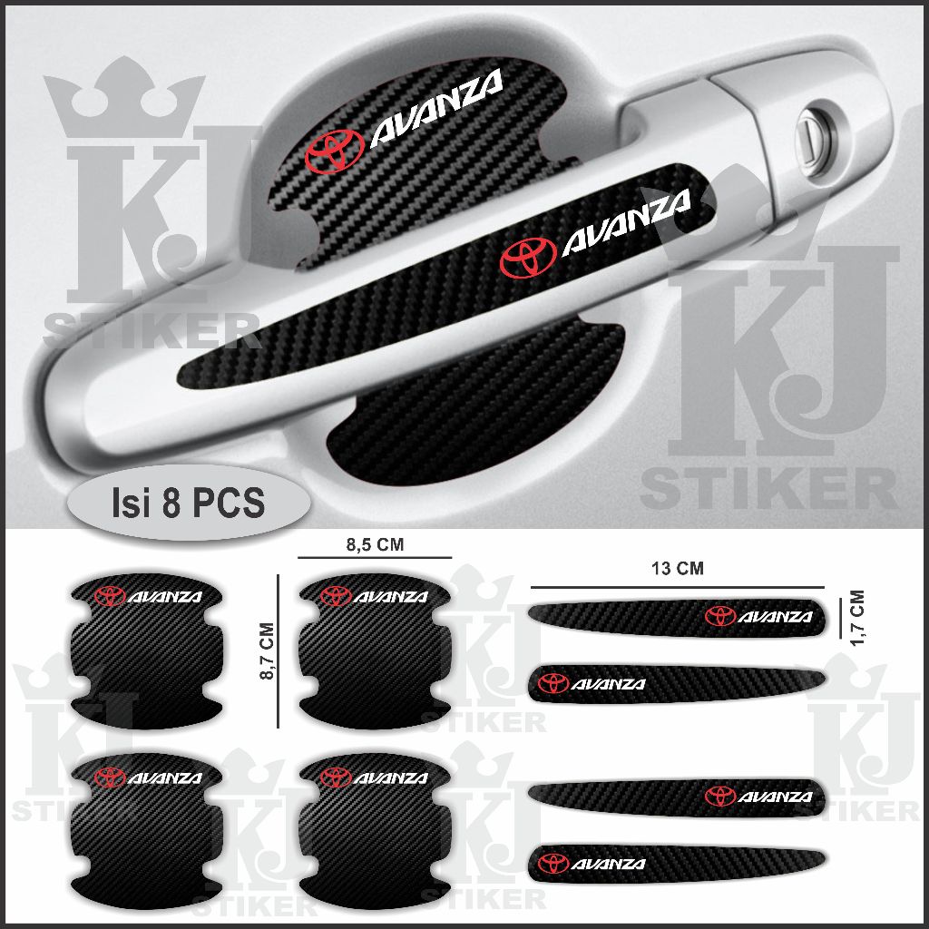 Stiker Mobil Stiker Pelindung Handle Pintu Mobil AVANZA