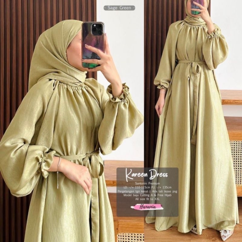 Kareen dress by hanania || gamis wanita || fashion wanita || ORI produk solo