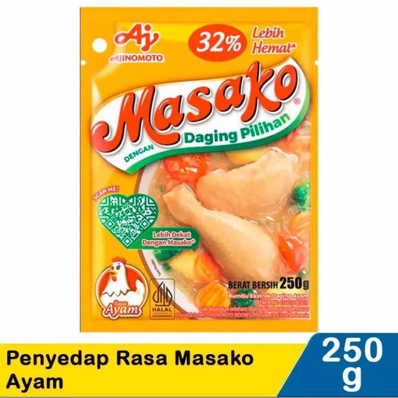 

Masako Bumbu Kaldu Ayam Penyedap Rasa 250g