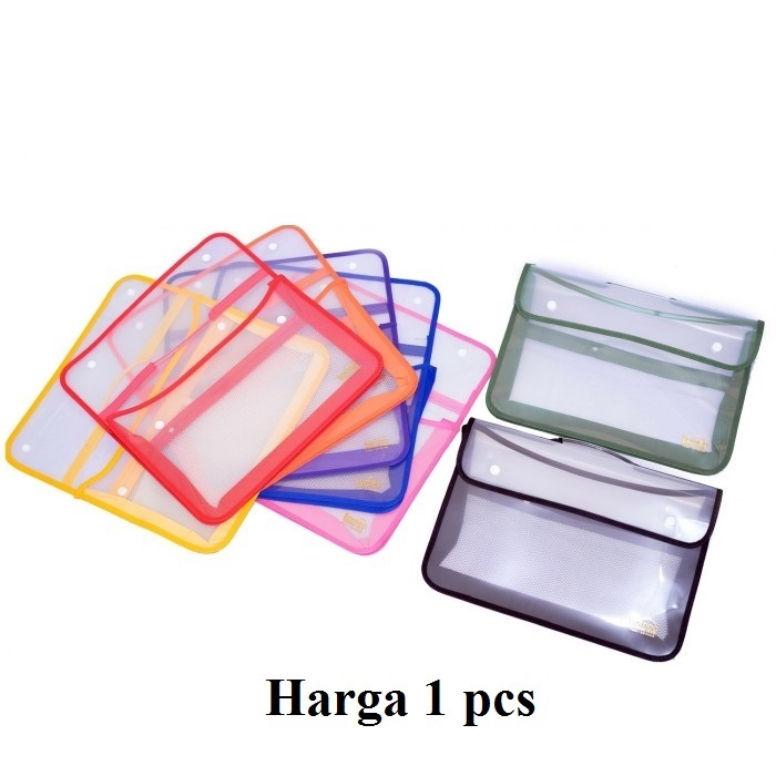 

(1 PCS/1 BIJI) MAP GANTUNG SCHOOL BAG / MAP ZIPPER 2 KANCING TEBAL