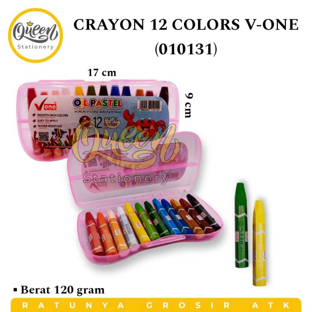 

1 SET CRAYON 12 COLORS V-ONE (010131) / CRAYON 12 WARNA / CRAYON MURAH / KRAYON