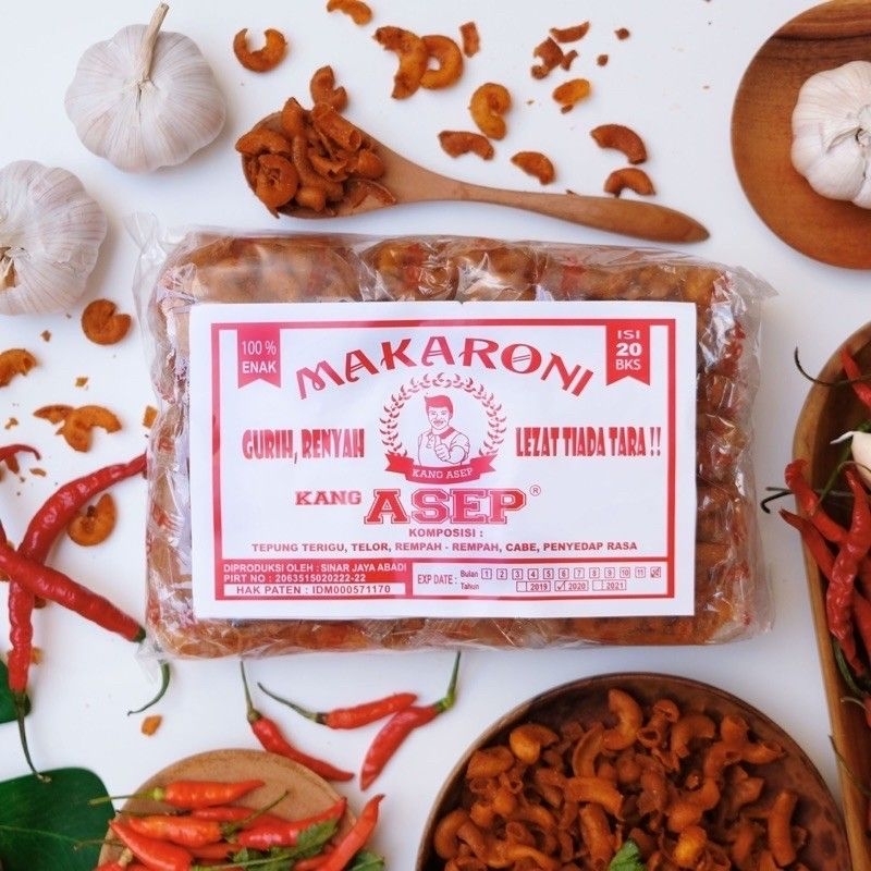 

Makaroni Kang Asep Pedas & Asin asli isi 25pcs - Pedas