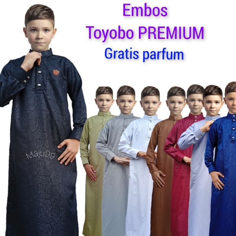 Jubah Embos Toyobo 1-16 tahun jubah anak gamis Anak Laki Laki Gamis Toyobo Premium Anak