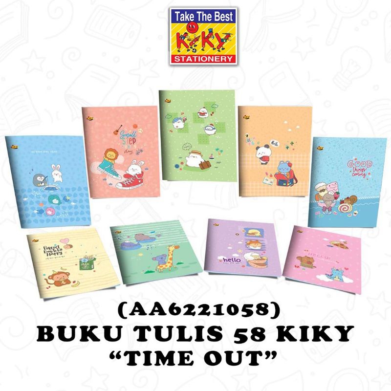 

KIKY buku tulis 58 lembar -10 buku/motif random