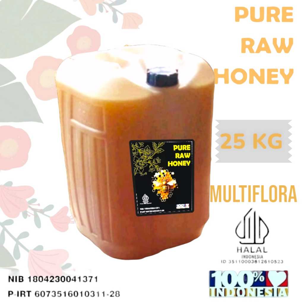 

[GROSIR] 25 KG Madu Murni Asli Madu Multiflora Raw Honey