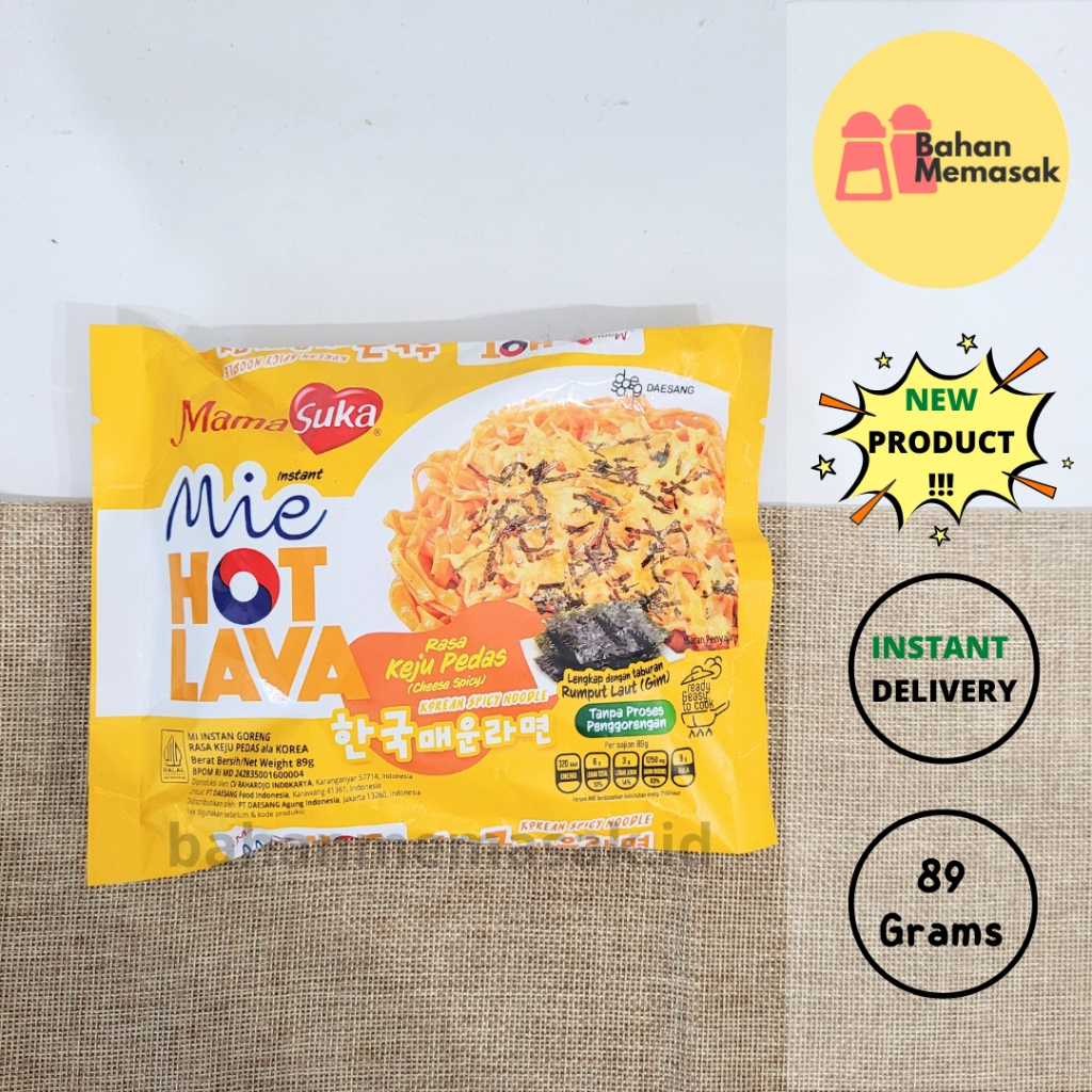 

Mie Hot Lava Rasa Keju Pedas 89gr Mamasuka/Mie Korea/Buldak Korea Spicy Noodle Halal