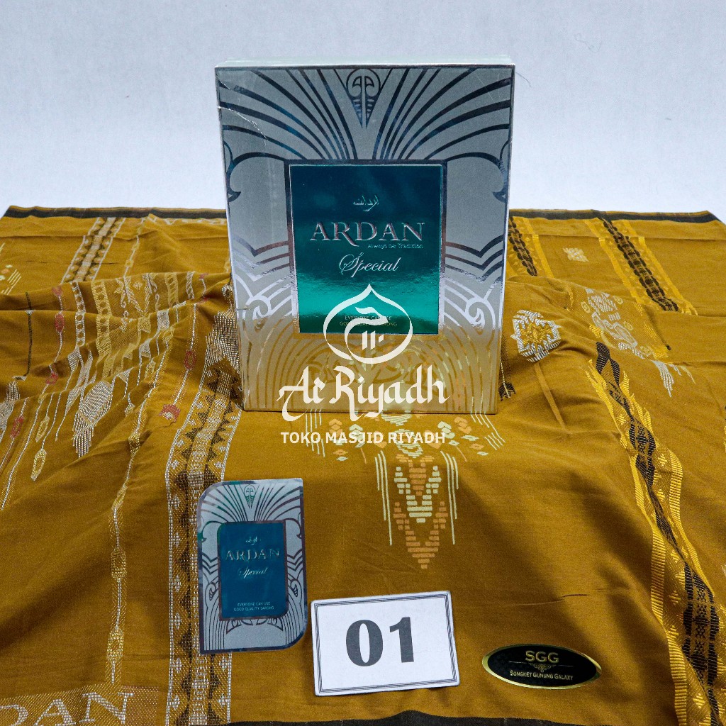 Sarung Ardan Spesial Motif SGG Songket Gunung Galaxy Hitam Warna