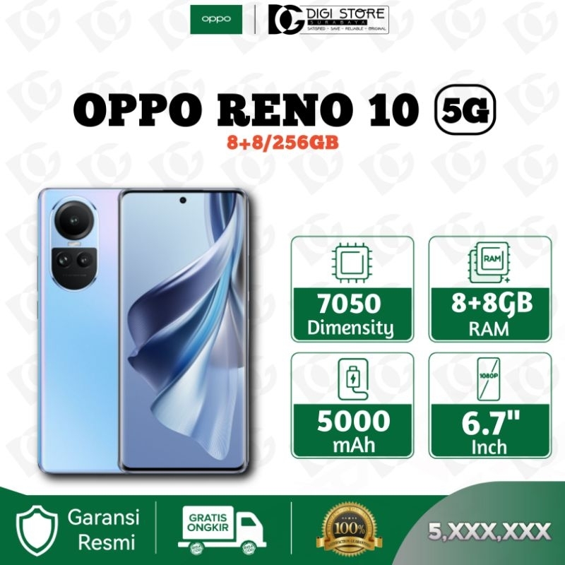 OPPO RENO 10 5G 8/256GB | A77S 8/128GB BEST SELLER TERBARU Extended Ram