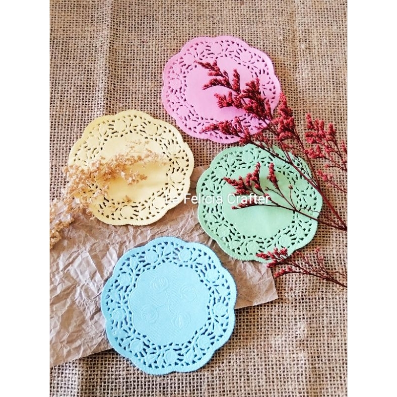 

La Felicia Kertas Doilies Warna 3.5 Dolley Diameter 9cm Alas Kue/Journal Kit Scrapbook Hiasan