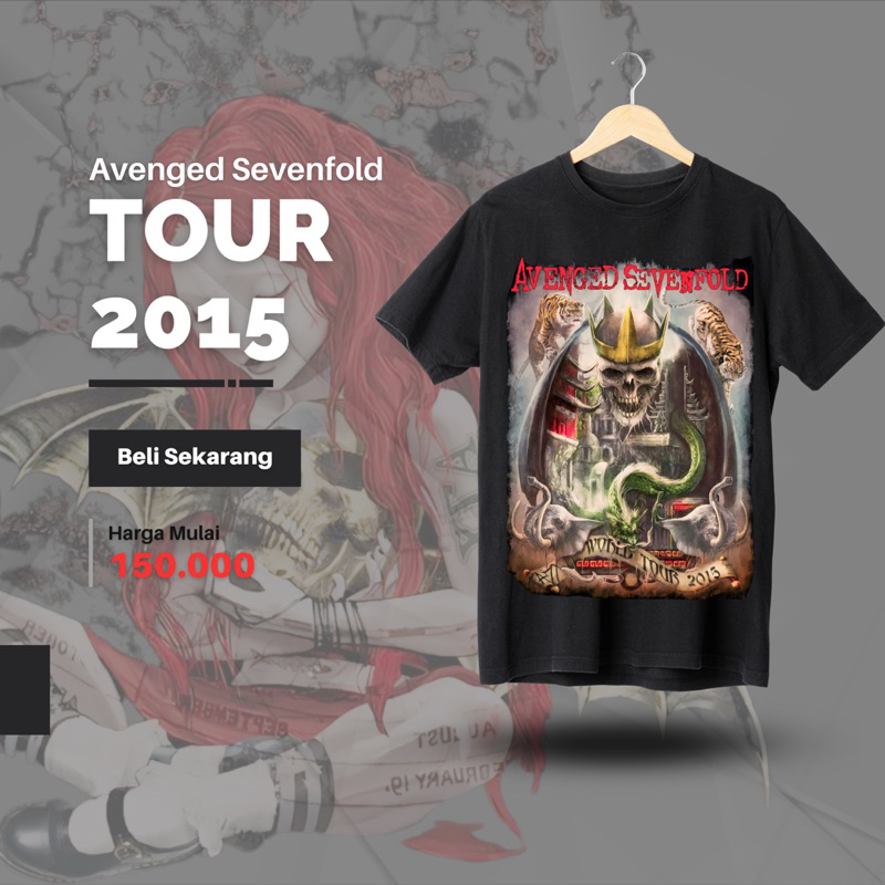Tshirt Avengd Sevenfold Tour 2015