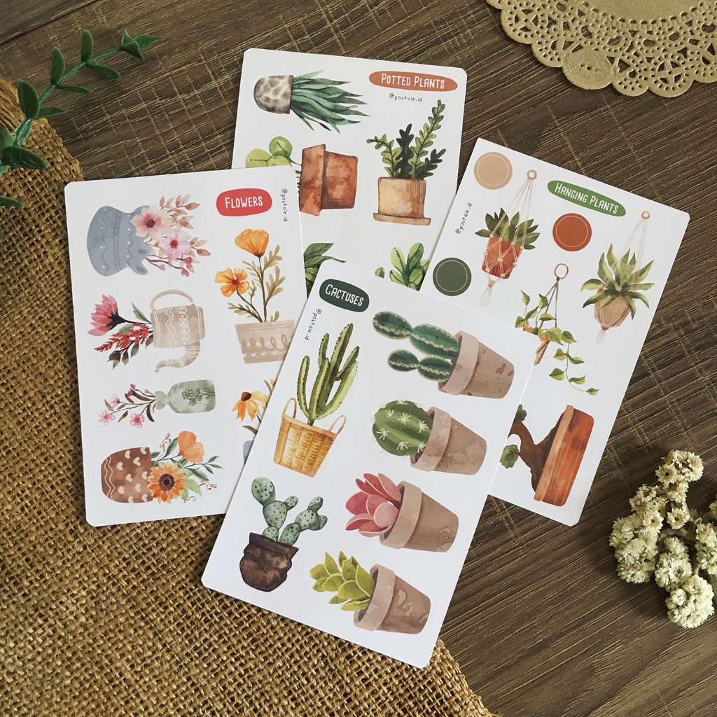 

Houseplant Deco Sticker Scrapbook Journal Stiker by Postale
