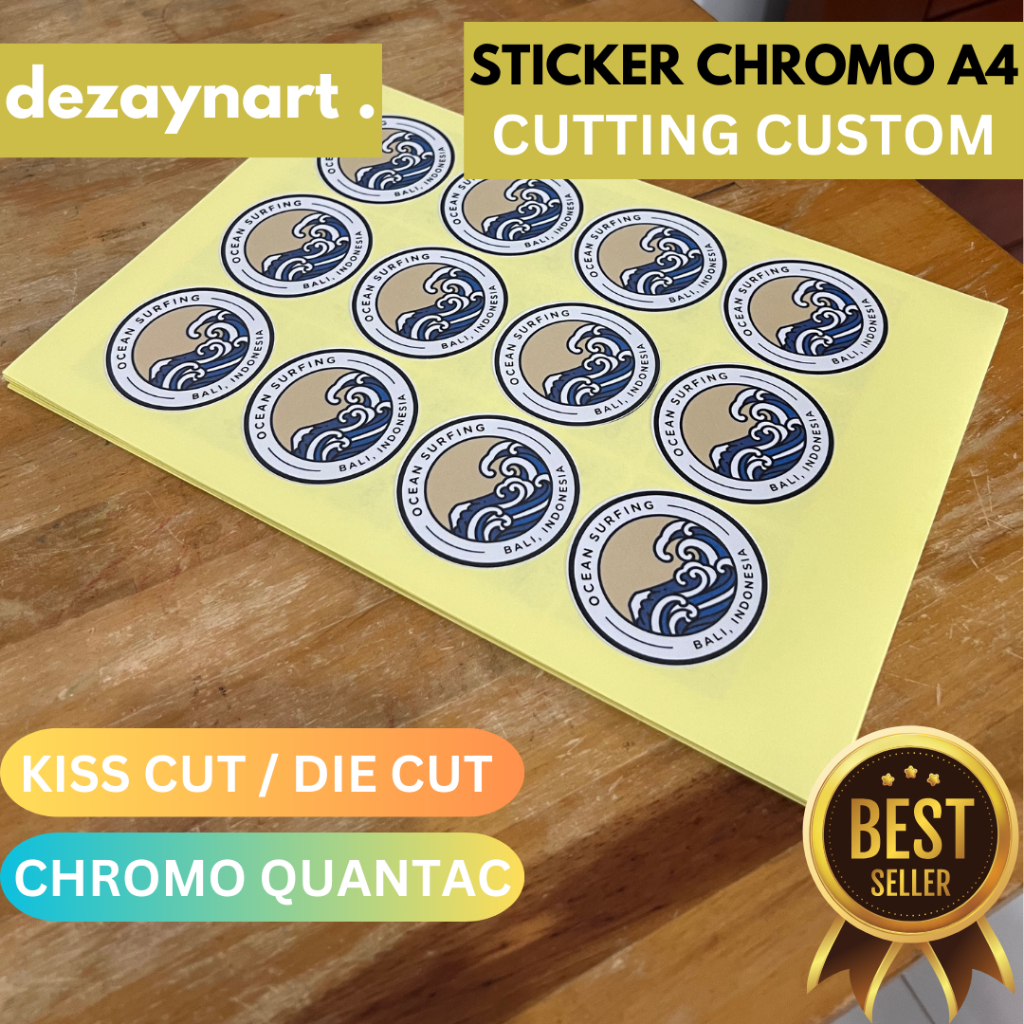 

Cetak Stiker Label Chromo Quantac A4+ Circle2 Kiss Cut & Die Cut | Laminasi Doff - GROSIR!