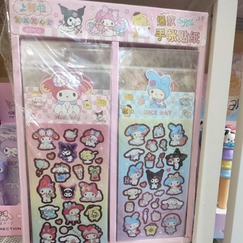 

1 BOX STICKER SANRIO PANJANG ISI 48 PAK