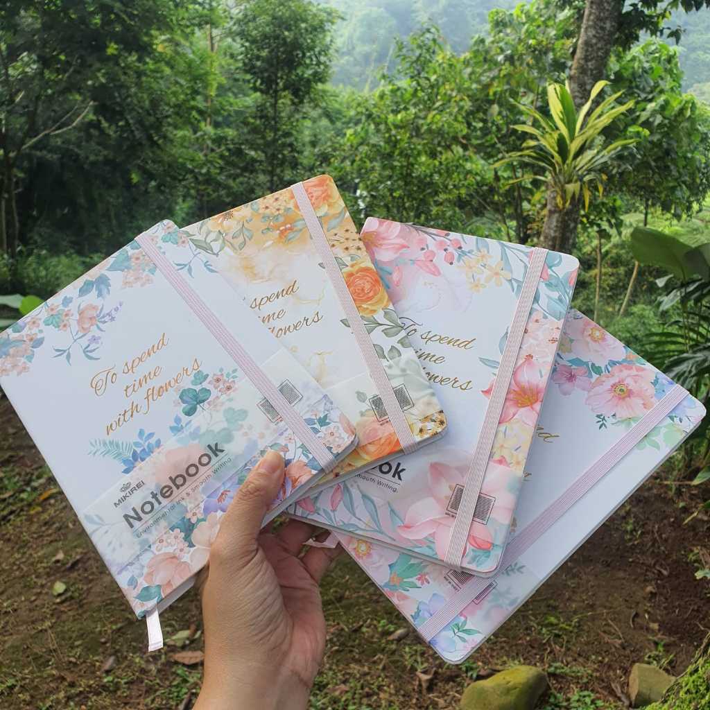 

A5 DIARY HARDCOVER FLOWERY | BUKU TULIS DIARI BUNGA DIARY AESTHETIC A5