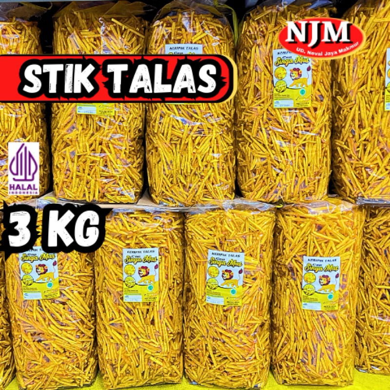 

NJM [BALL] STIK TALAS / Setik Tales gurih renyah original GROSIR 3000gr (3kg)