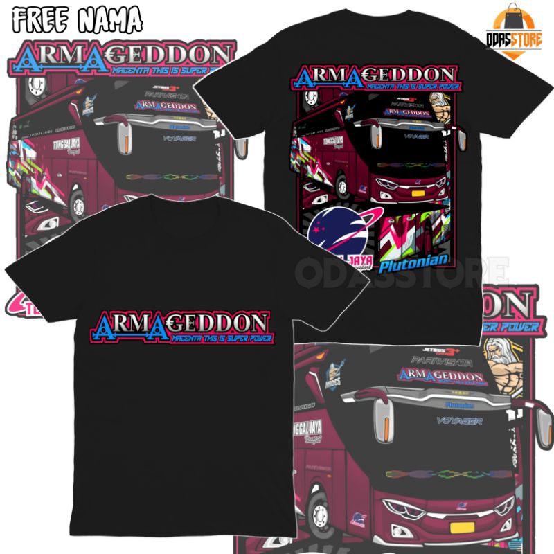 Bisa cod Baju Kaos Anak Anak Bus Armagedon Bus Basuri Telolet Pakaian baju Anak Bus Mania