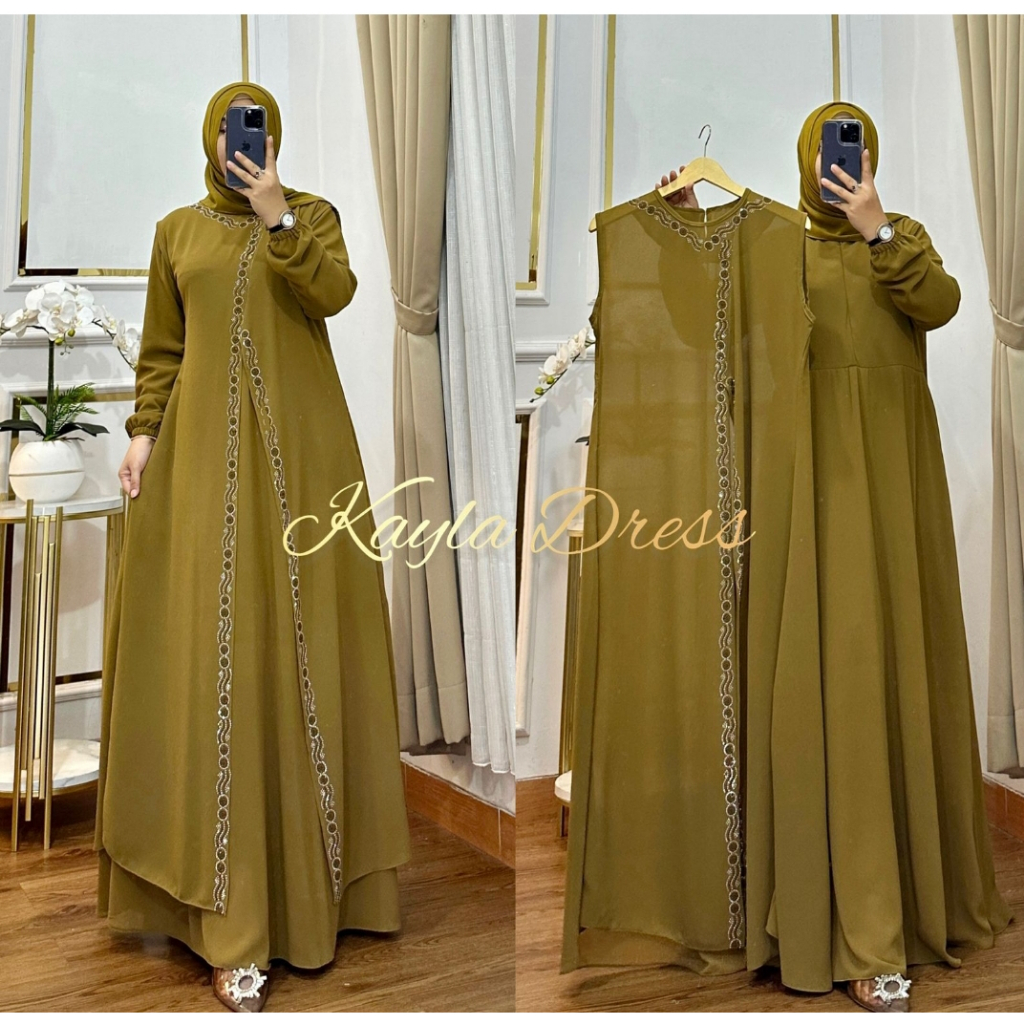 Dress Kayla Rompi // Gamis Ceruty Terbaru // Fashion Muslim Wanita