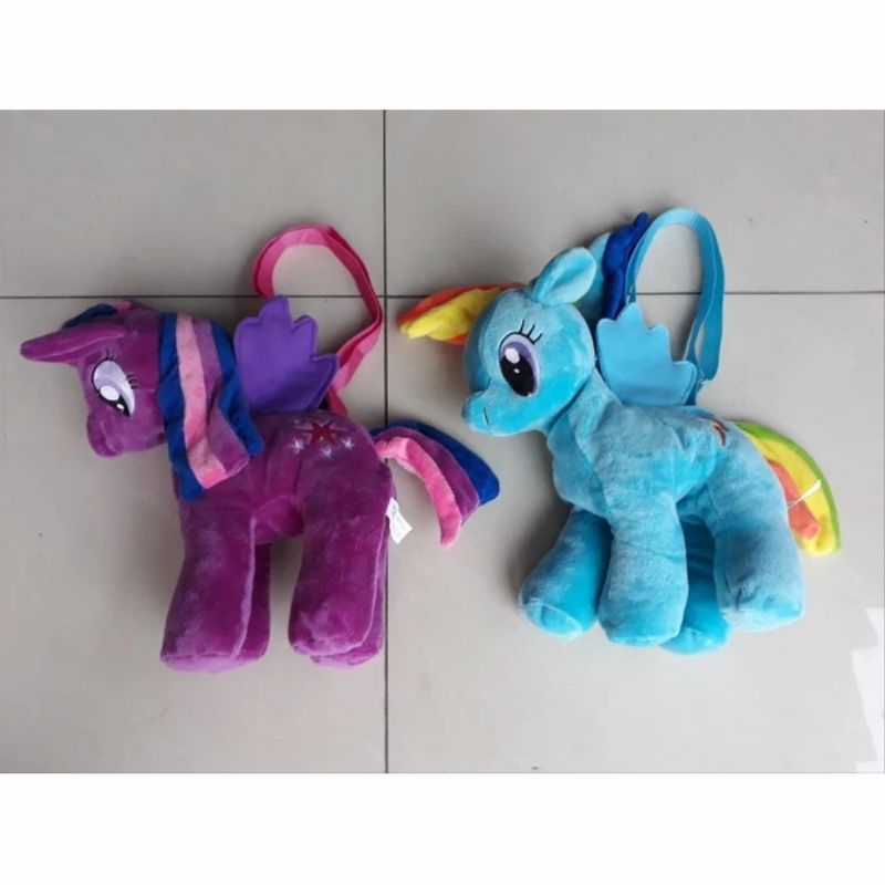 Tas Boneka My Little Pony anak - ransel 3D kuda poni selempang