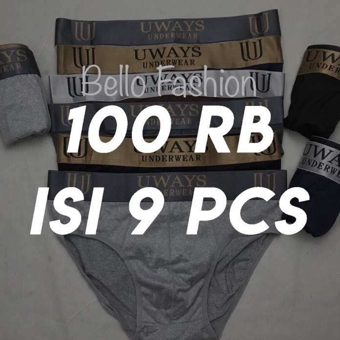 Terlaris PROMO CD SEGITIGA 1RB ISI 9 PCS  TULISAN CAMPUR CD PRIA UKURAN M L XL XXL