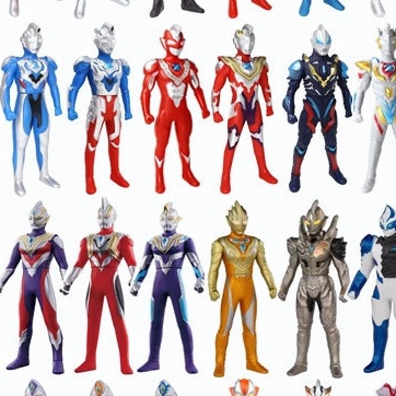 ART J53S 3Cm Ukuran Besar Karet Lembut Ultraman Zetto Belial Zero Action Figure Model Sendi Bergerak