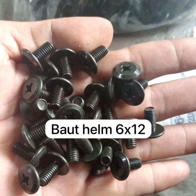 10 biji Baut Helm BMC HIU dan Helm Standar Motor Lainnya
