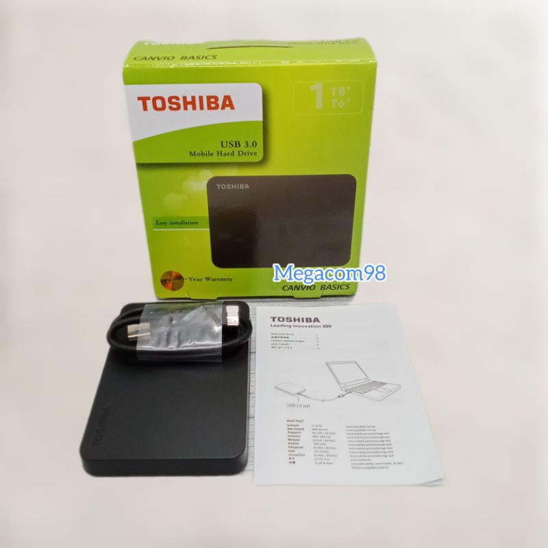 HARDISK 1TB EXTERNAL TOSHIBA USB 3.0 HDD 1TB ORI GARANSI 3 BULAN