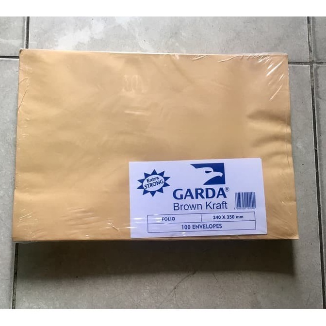 

Amplop Coklat Ukuran Folio F4 Isi 1 lembar Merk Garda ART D9Z9