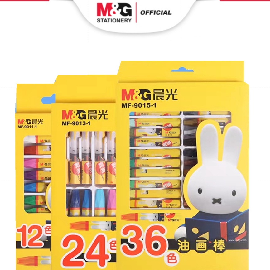 

MG X MIFFY Silk Smooth Oil Pastel Hexagon 122436 colors colorful crayon krayon mewarnai 122436 warna ART B3M8