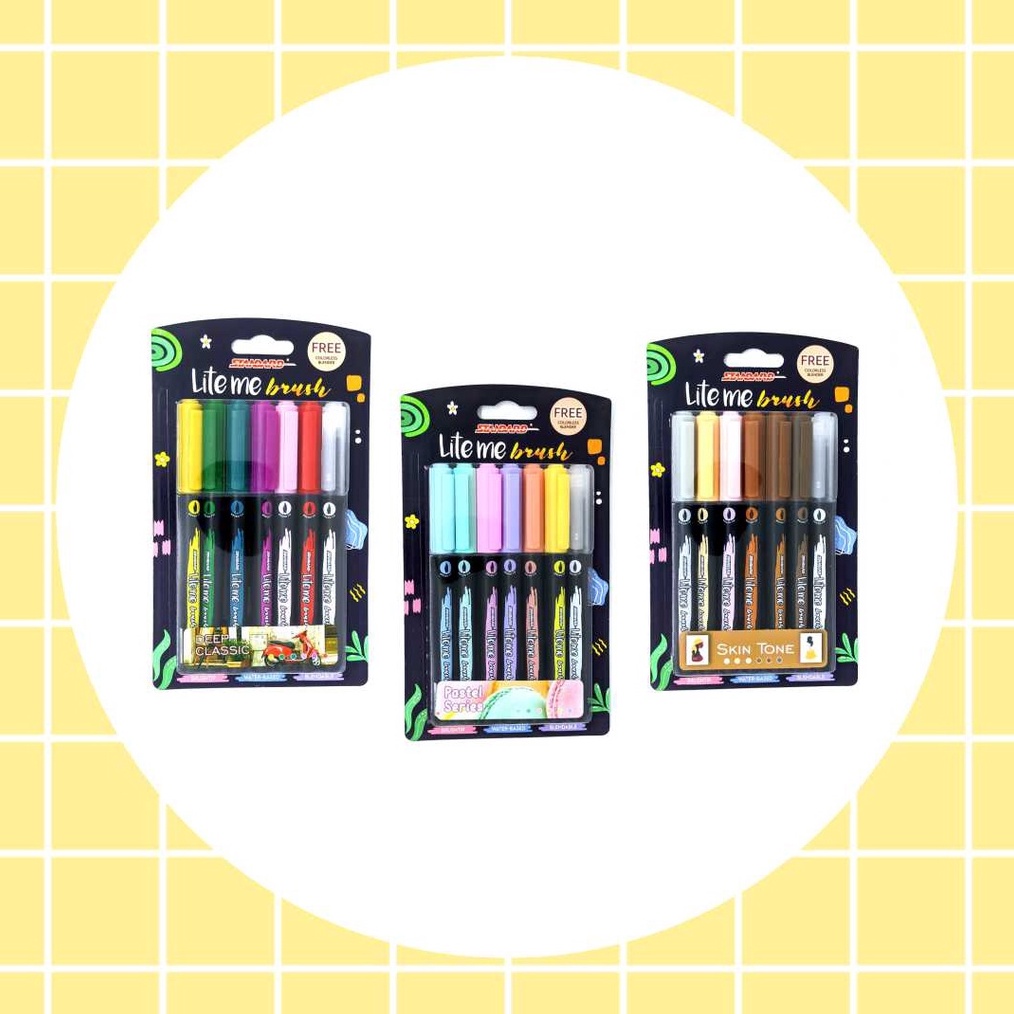 

Standard Lite Me Brush Blister Brush PenMarker LukisPena KuasSpidol Kaligrafi ART X8E6