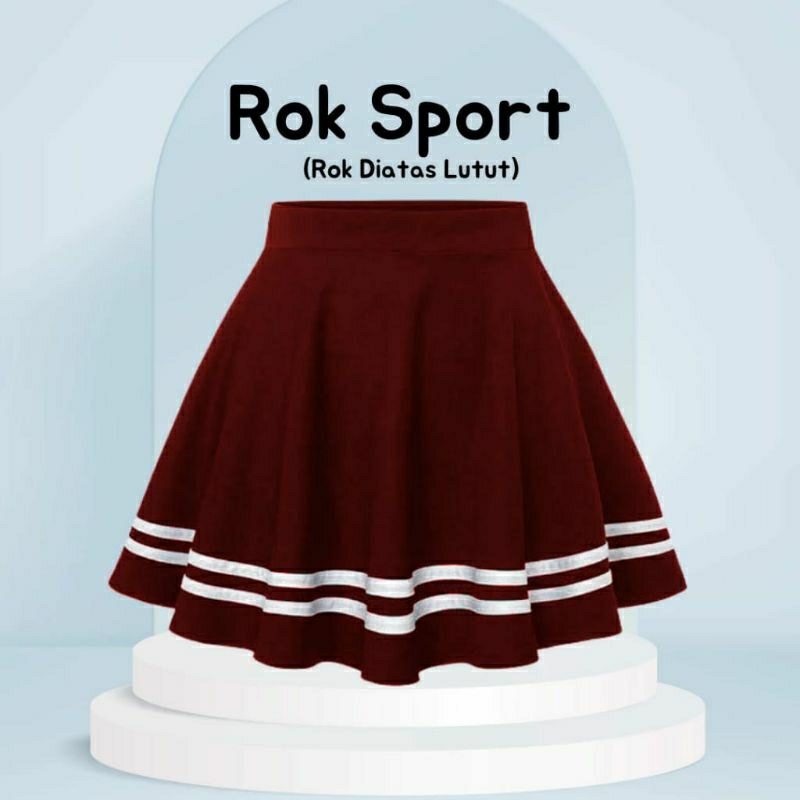 Rok Pendek Wanita List Stripe putih dan hitam/ Rok Mini Wanita List Putih/ Rok Olahraga wanita