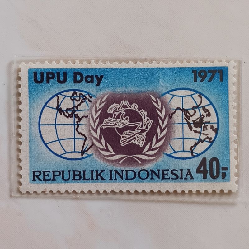 

(AD) Perangko Indonesia 1971 Hari U.P.U Single Set Mint