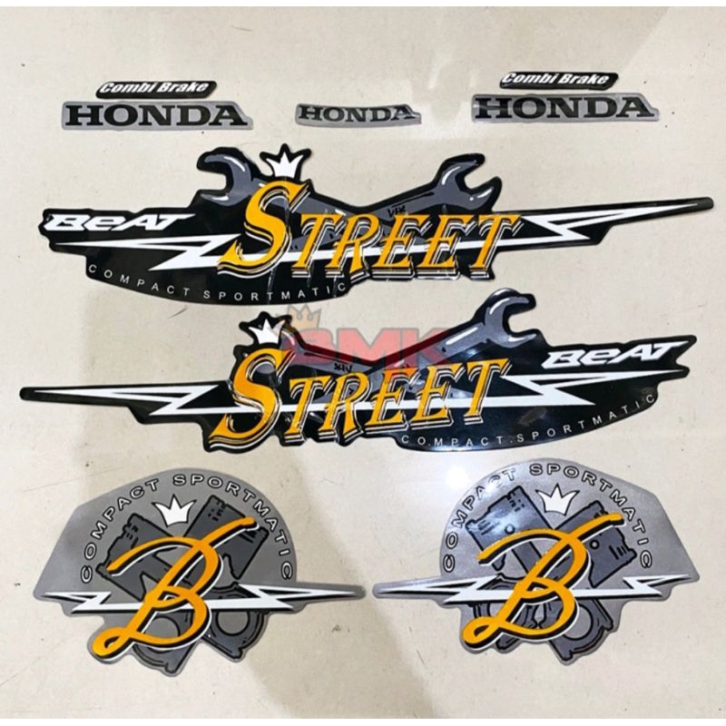striping honda beat street tahun 2020/2021 warna silver hitam